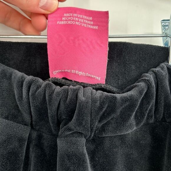 Women's Forever 21 x Barbie Velour Sweatpants Joggers Black White Small - Picture 4 of 8